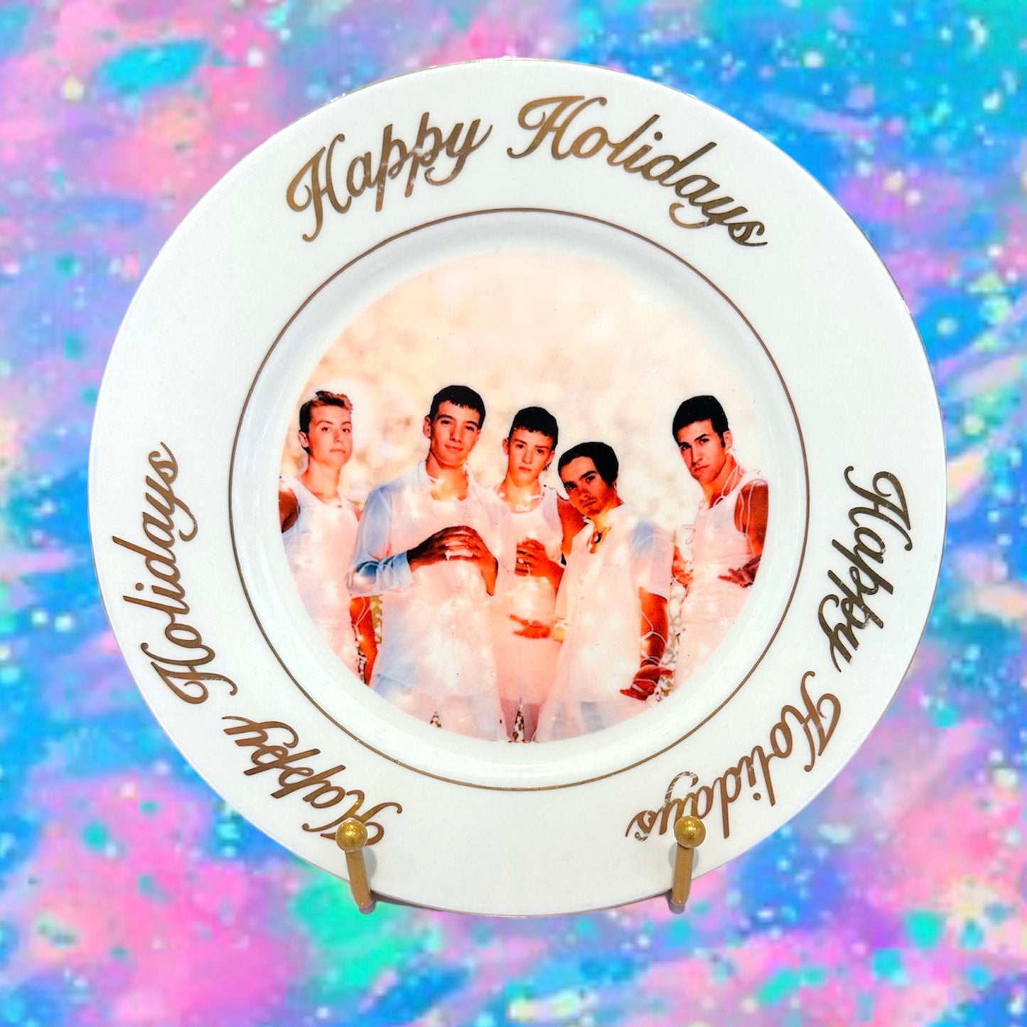 "HAPPY HOLIDAYS" *NSYNC PLATE