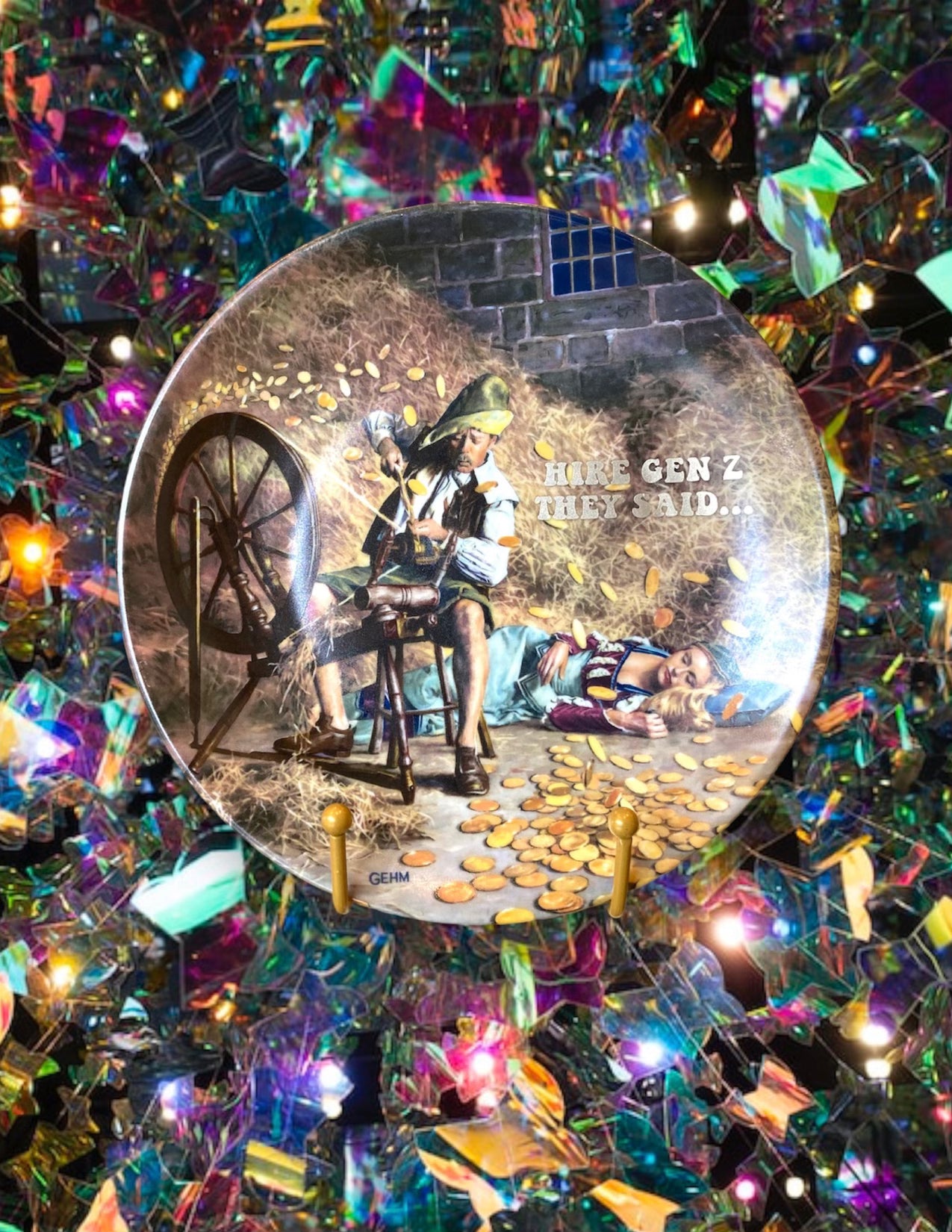 "HIRE GEN-Z THEY SAID..." VINTAGE PLATE