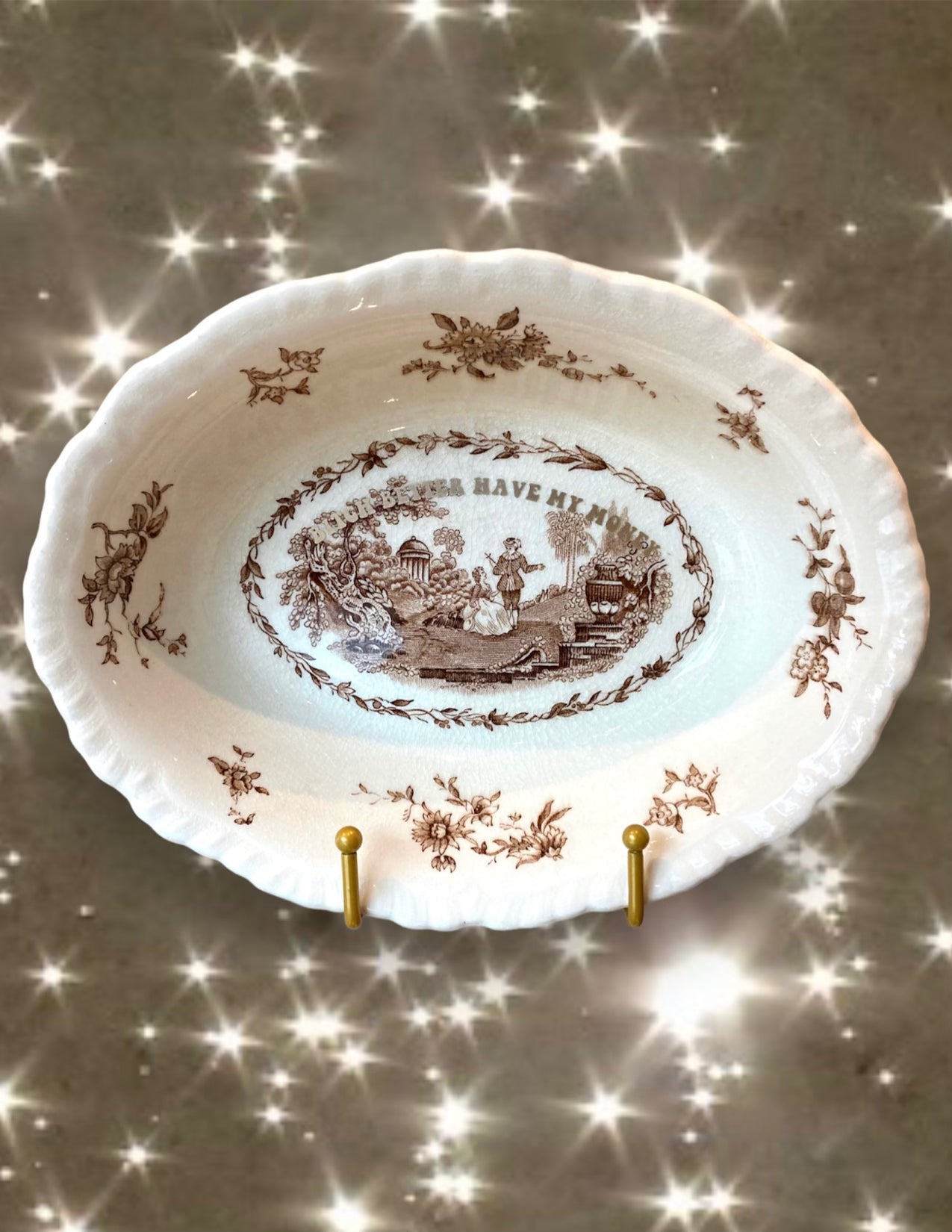 "BITCH BETTER HAVE MY MONEY" VINTAGE OVAL BOWL