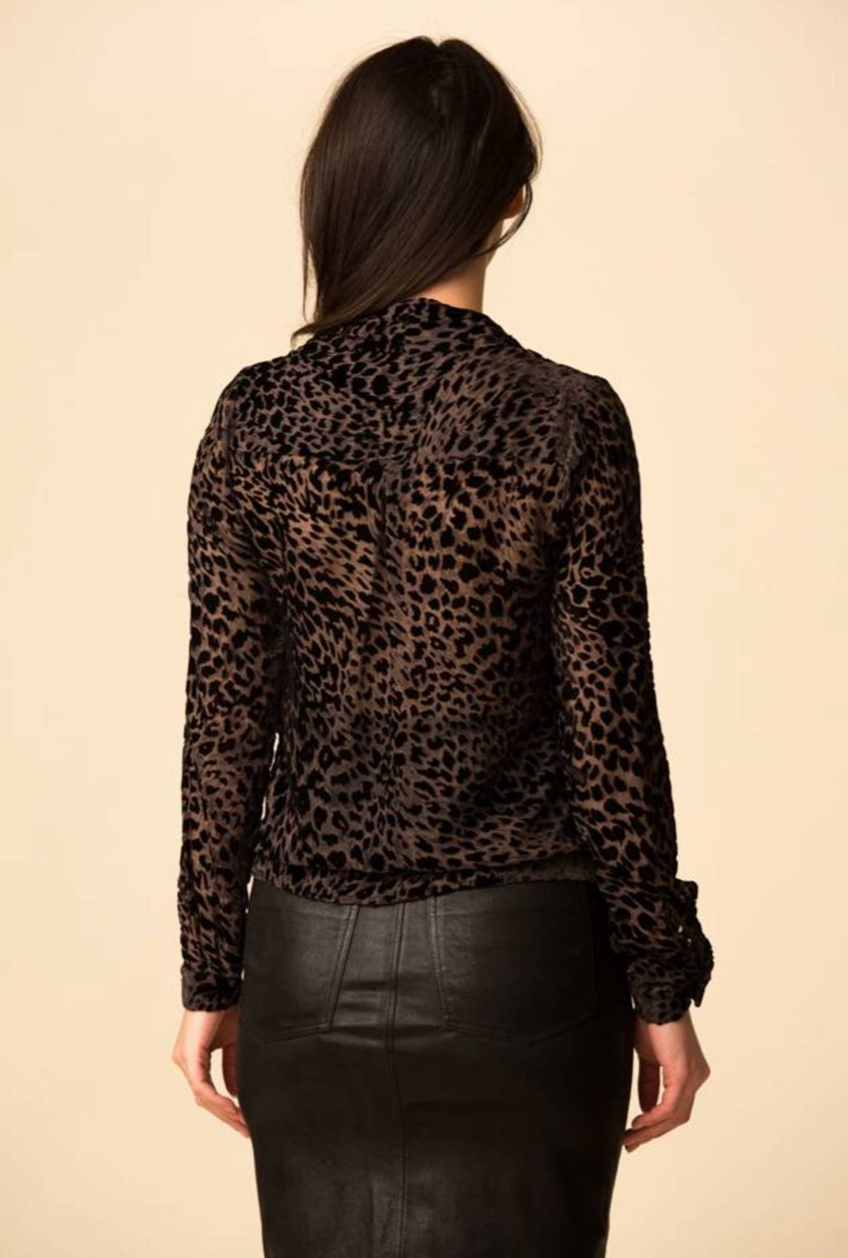 L'AGENCE LYDIA DRAPE FRONT BLOUSE