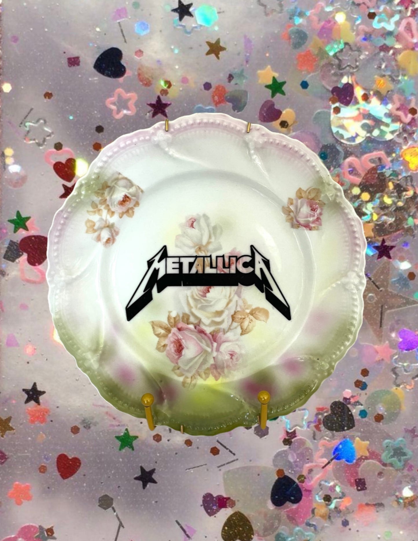 METALLICA FLORAL PLATE