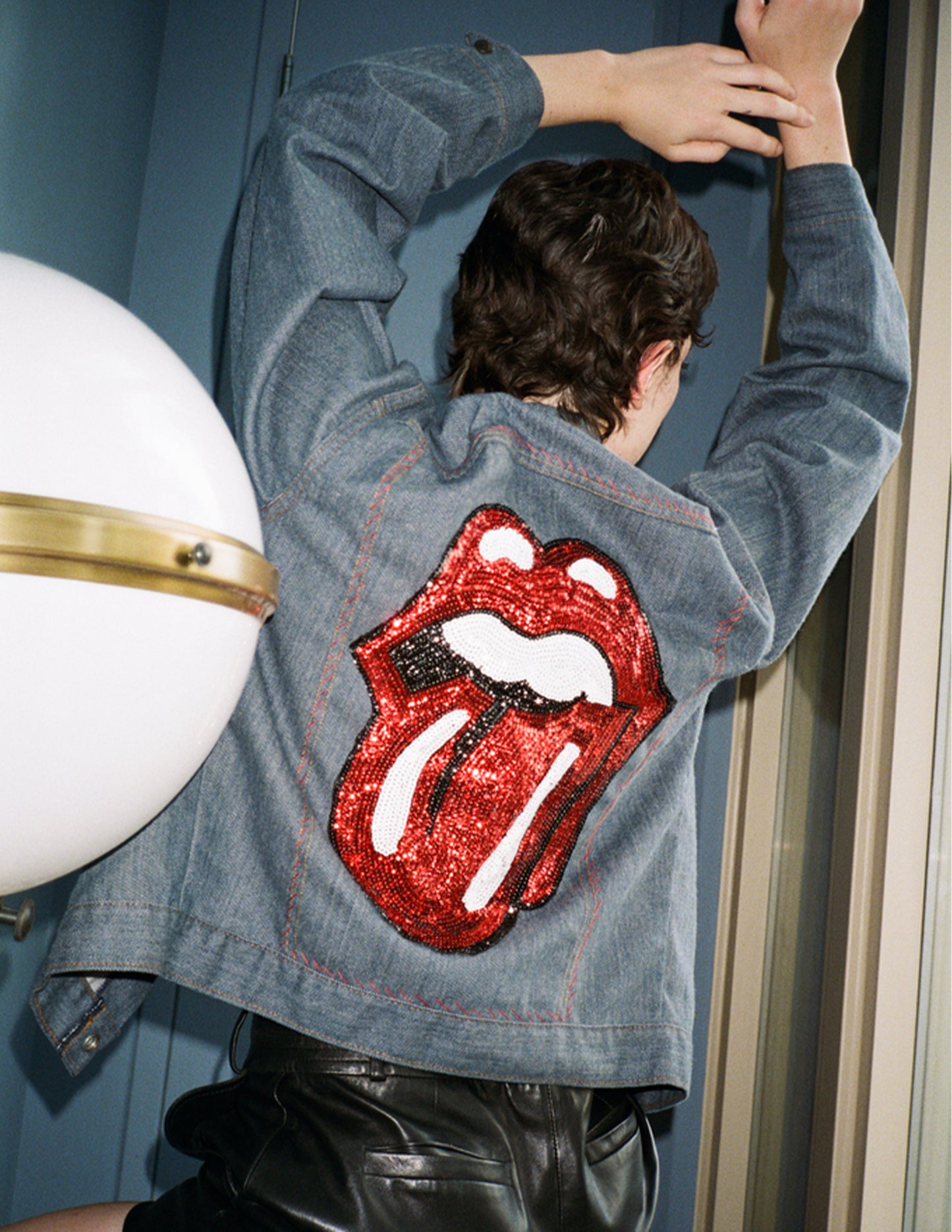 VINTAGE LEVI'S UPCYCLED ROLLING STONES DENIM JACKET