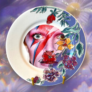 DAVID BOWIE FLORAL PLATE