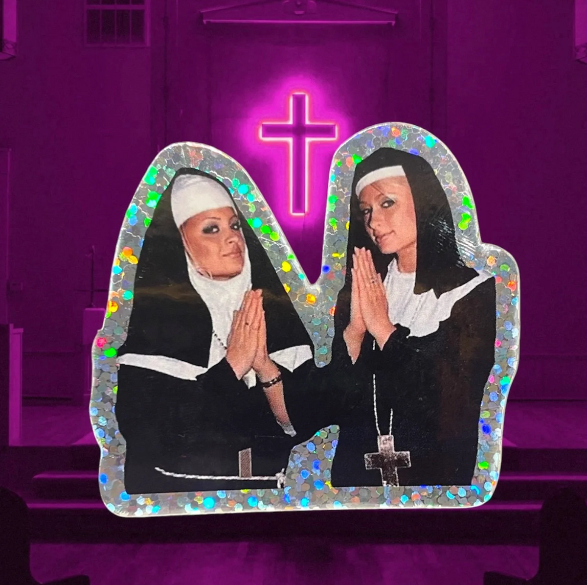 PARIS + NICOLE NUN STICKER