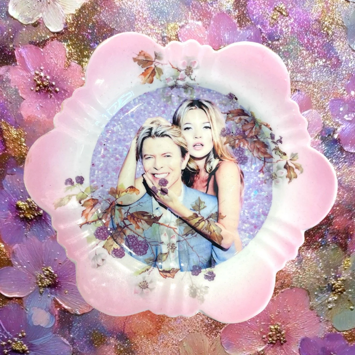 BOWIE & KATE MOSS PLATE