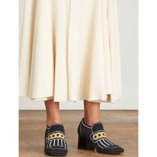 MARNI KNIT LOAFER BLOCK HEEL