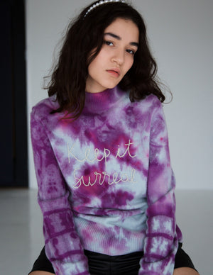 KEEP IT SURREAL TIE DYE CASHMERE SWEATER