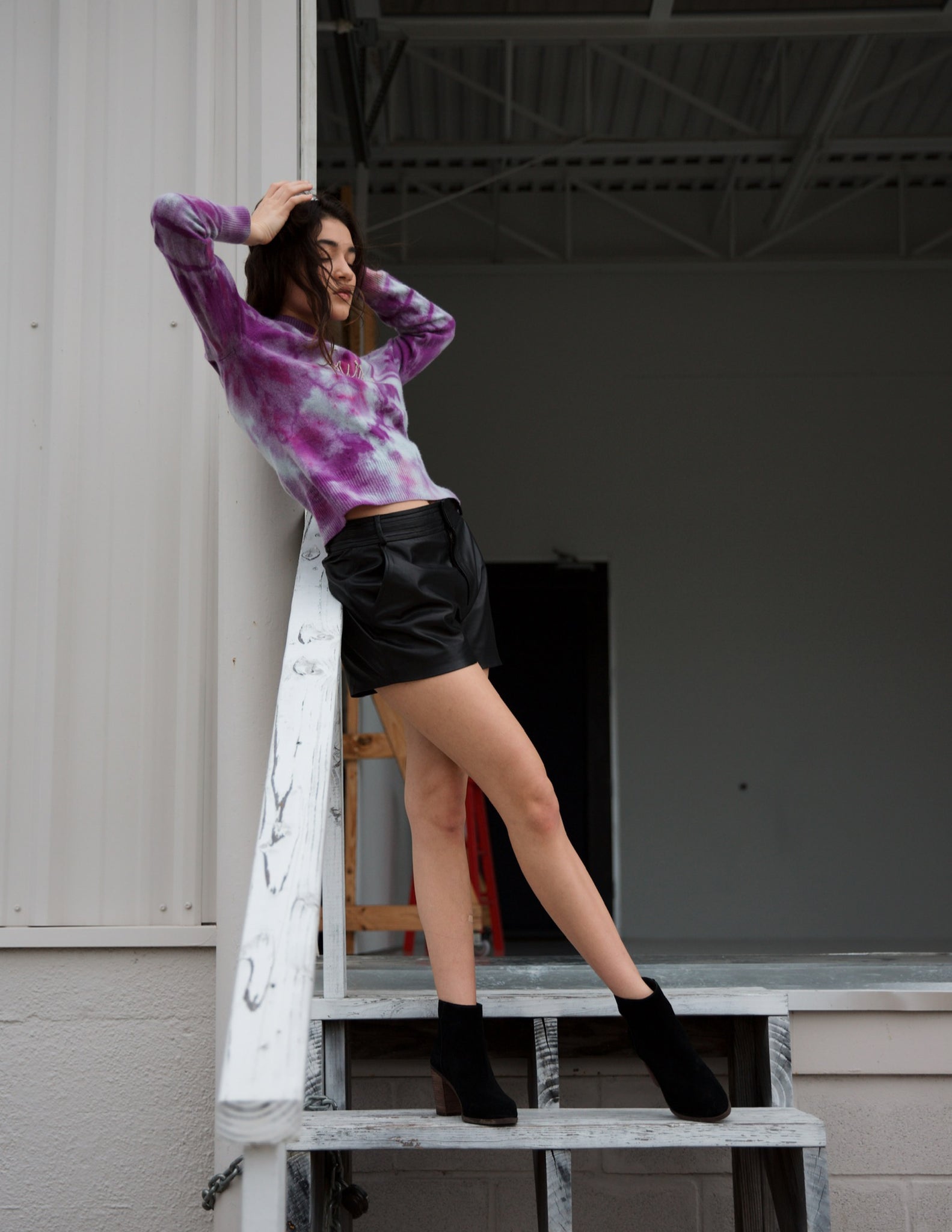 IRO HIGH WAISTED LEATHER SHORTS