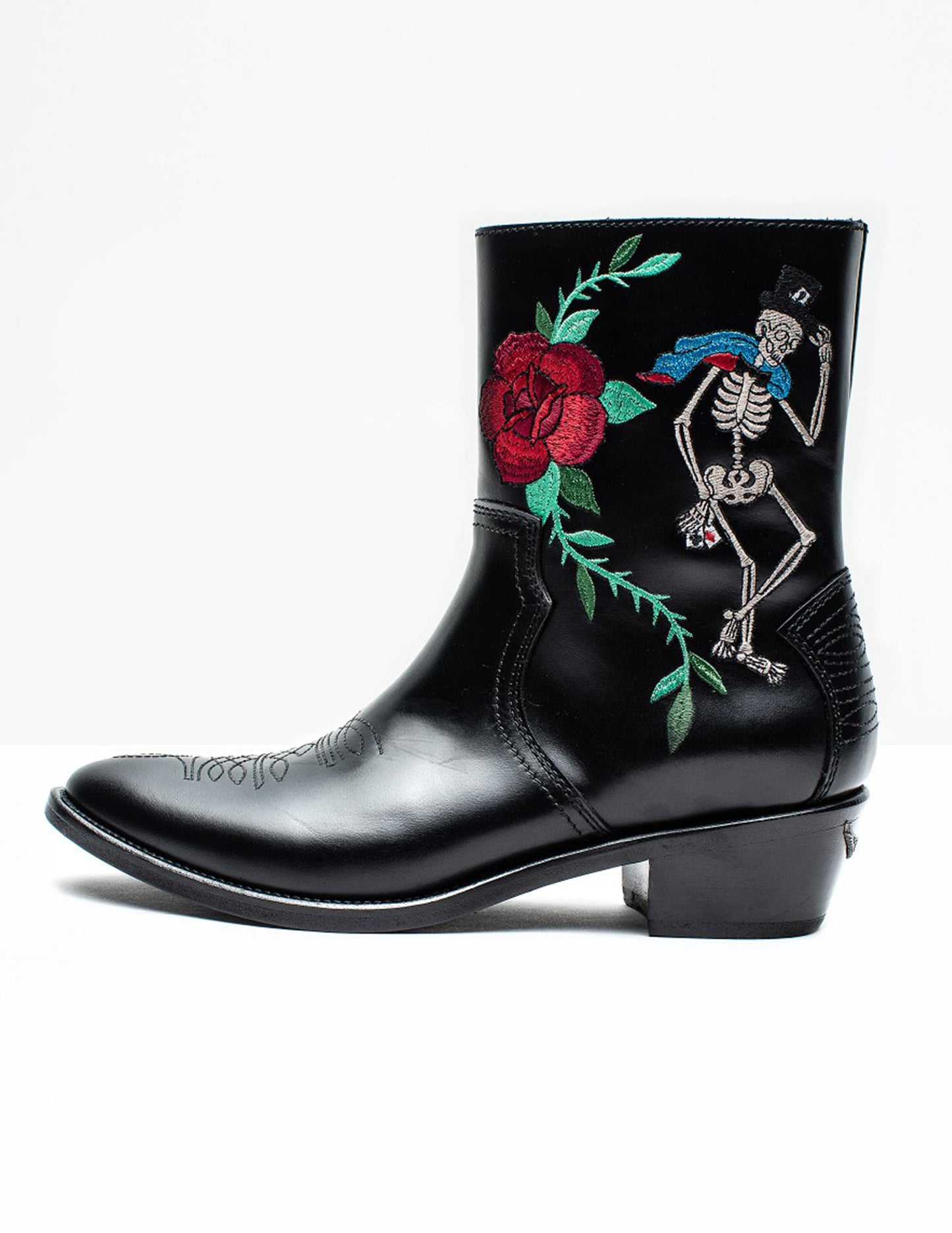 ZADIG & VOLTAIRE PILAR EMBROIDERED BOOTS