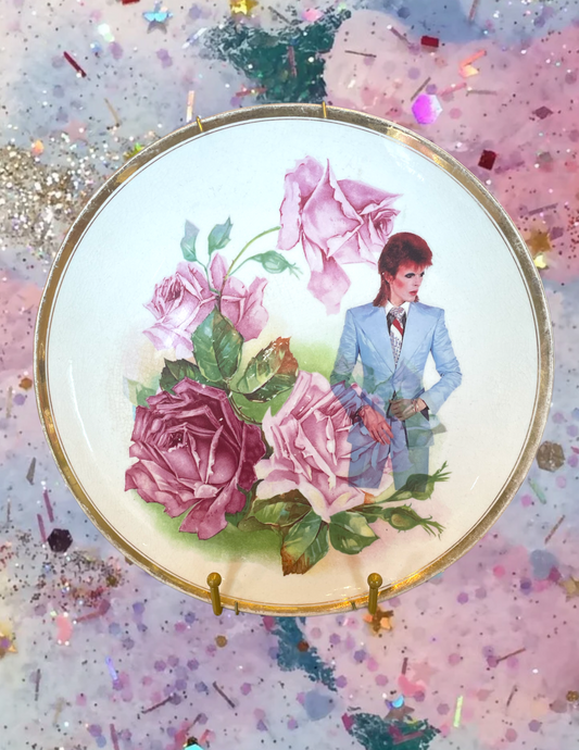 DAVID BOWIE ROSE PLATE