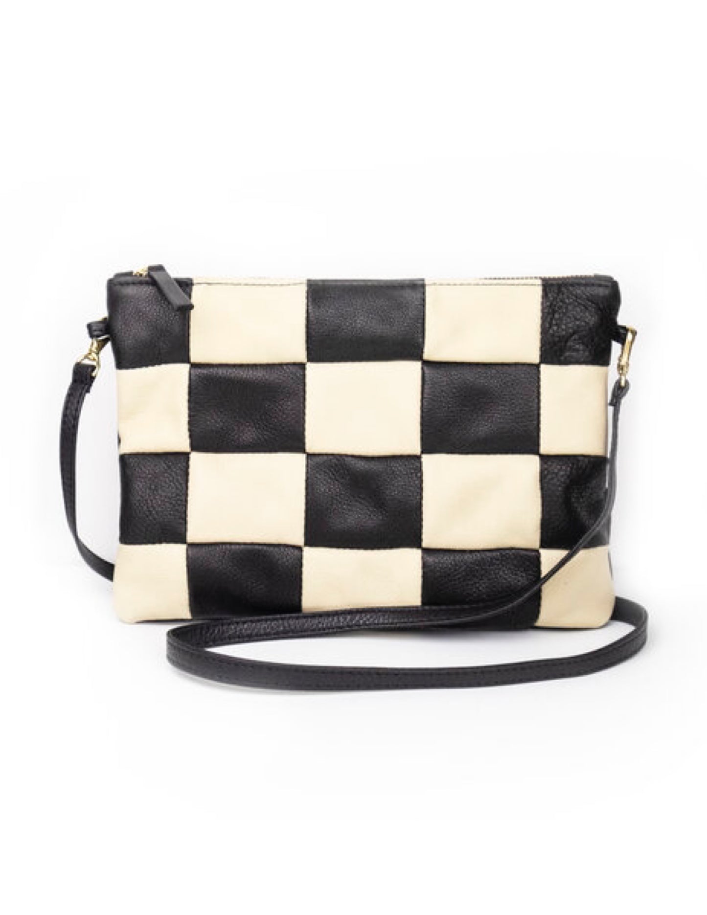 PRIMECUT CHECKERED LEATHER POUCH PURSE